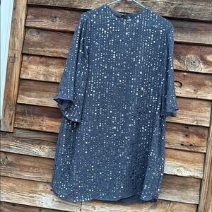 River Island Charcoal Sequin Dress mini fully lined 100% polyester
